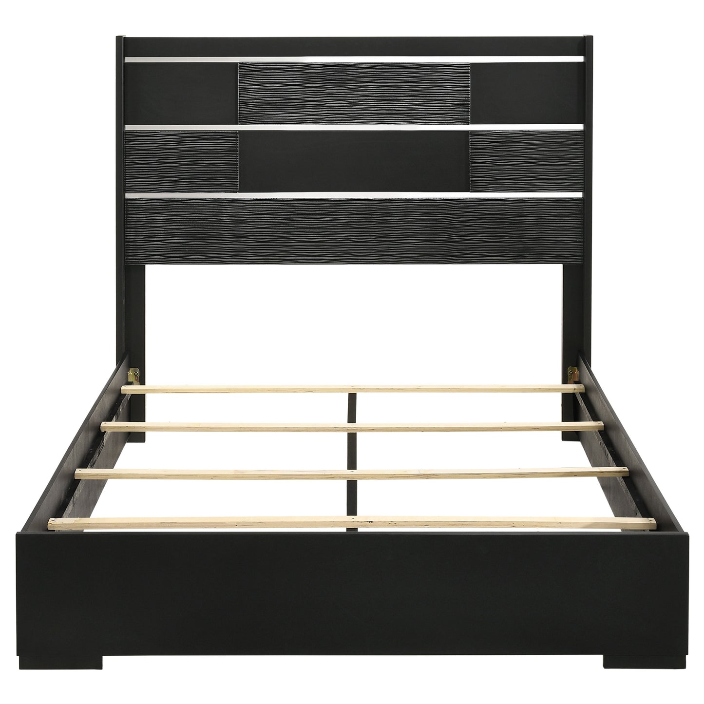 Blacktoft Wood Eastern King Panel Bed Black