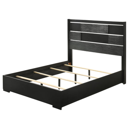 Blacktoft Wood Eastern King Panel Bed Black