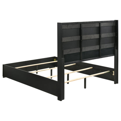 Blacktoft Wood Eastern King Panel Bed Black