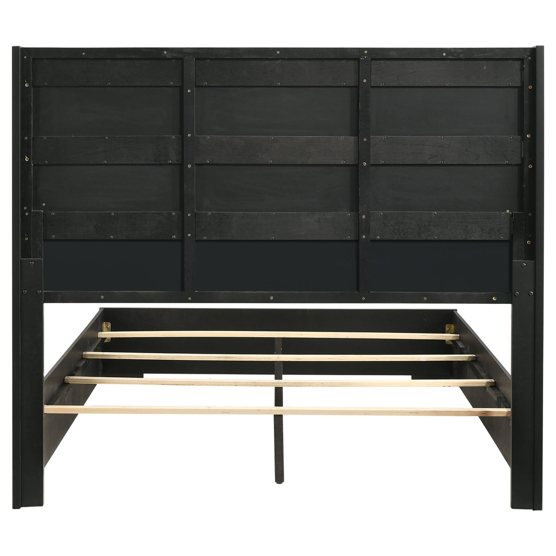 Blacktoft Wood Eastern King Panel Bed Black