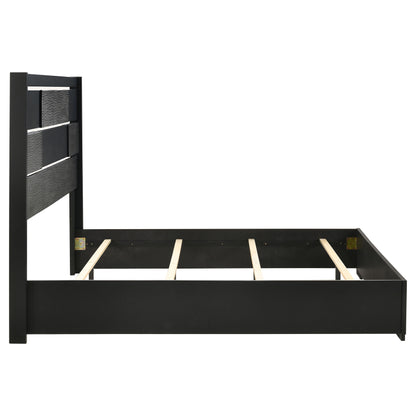 Blacktoft Wood Eastern King Panel Bed Black