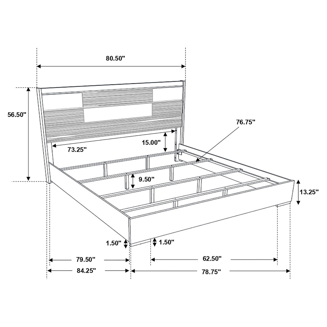 Blacktoft Wood Eastern King Panel Bed Black