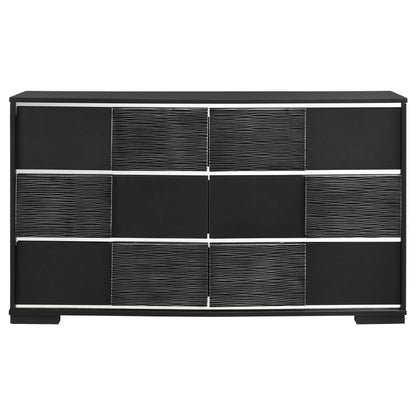 Blacktoft 6-drawer Dresser Black