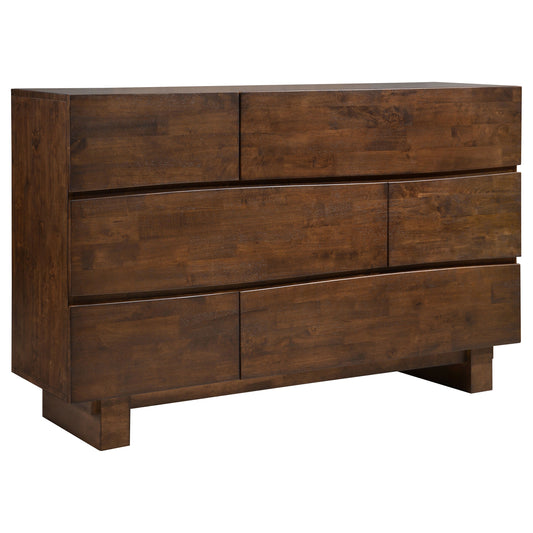 Genevieve 6-drawer Dresser Dark Brown