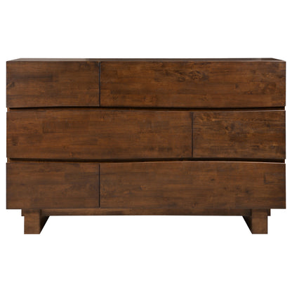 Genevieve 6-drawer Dresser Dark Brown