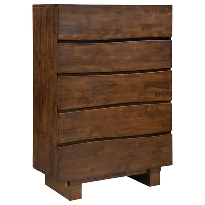 Genevieve 5-drawer Bedroom Chest Dark Brown