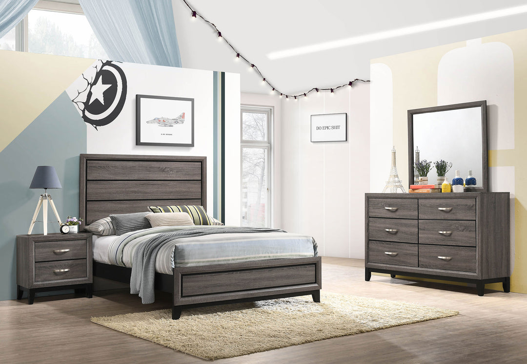 Watson 4-piece Full Bedroom Set Grey Oak