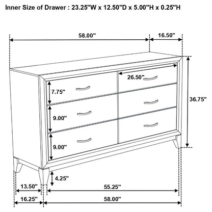 Watson 4-piece Full Bedroom Set Grey Oak