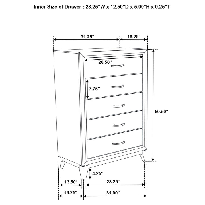 Watson 5-piece Eastern King Bedroom Set Grey Oak