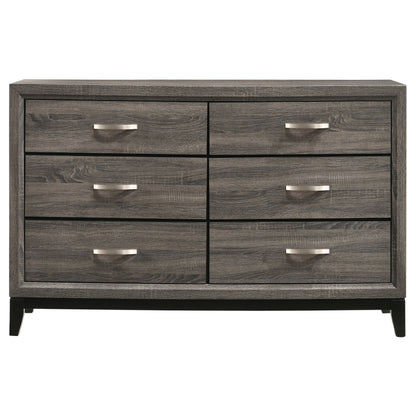 Watson 6-drawer Dresser Grey Oak