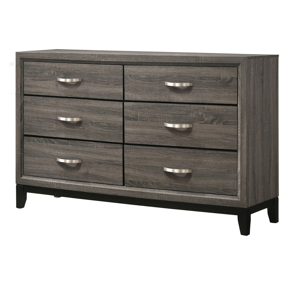 Watson 6-drawer Dresser Grey Oak