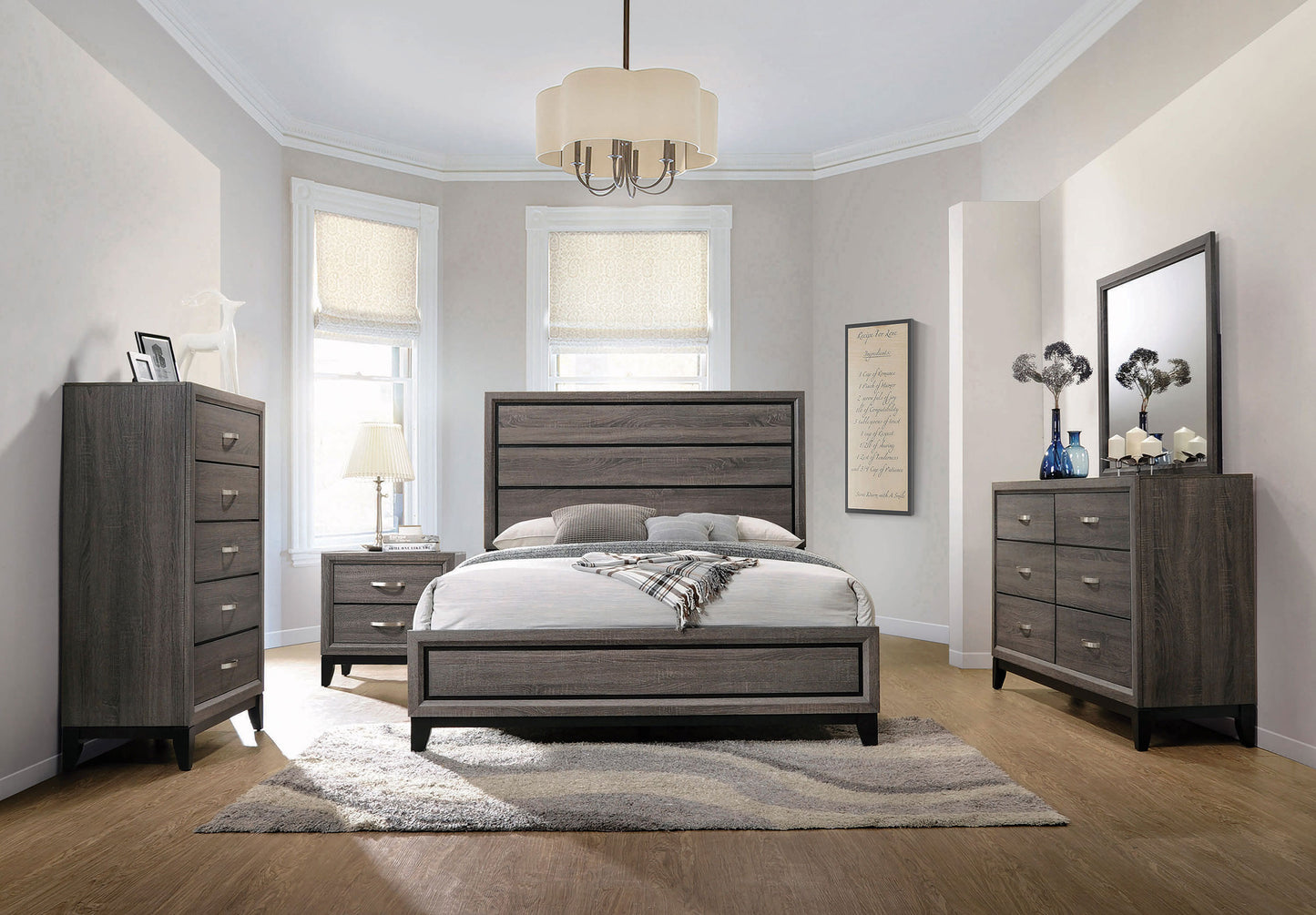 Watson 6-drawer Dresser Grey Oak