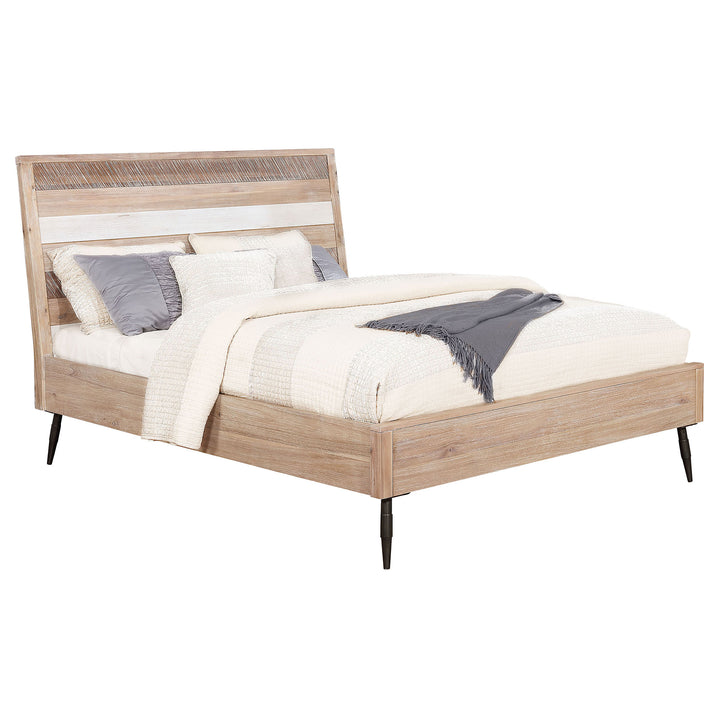 Marlow Wood Eastern King Panel Bed Rough Sawn Multi