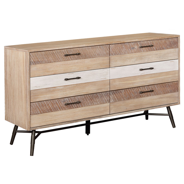 Marlow 4-piece California King Bedroom Set Rough Sawn Multi