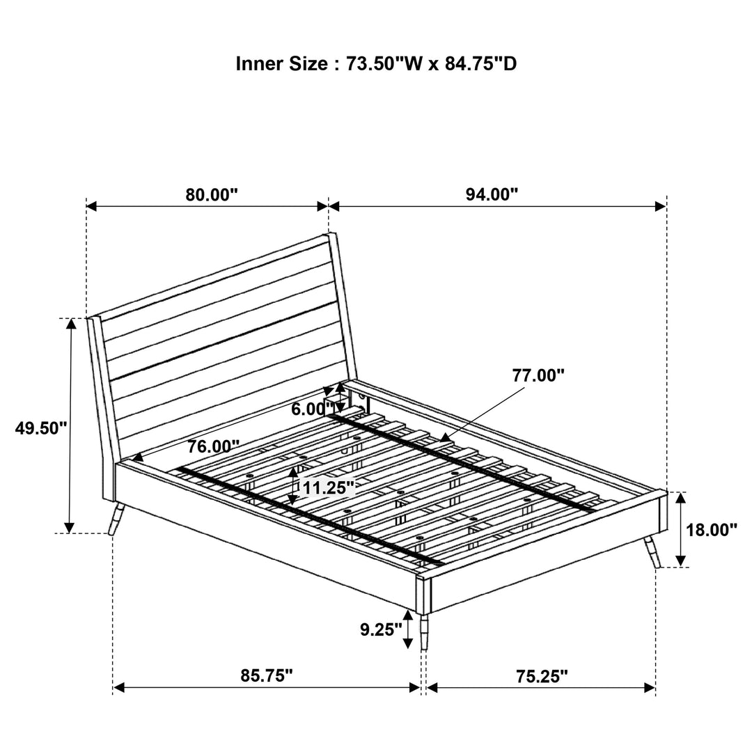 Marlow Wood California King Panel Bed Rough Sawn Multi