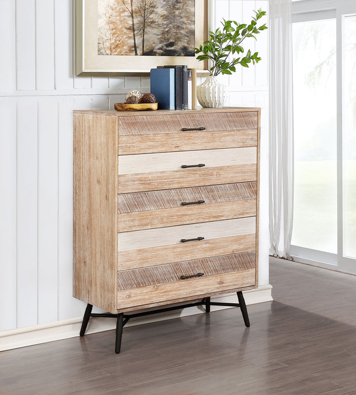 Marlow 5-drawer Bedroom Chest Rough Sawn Multi