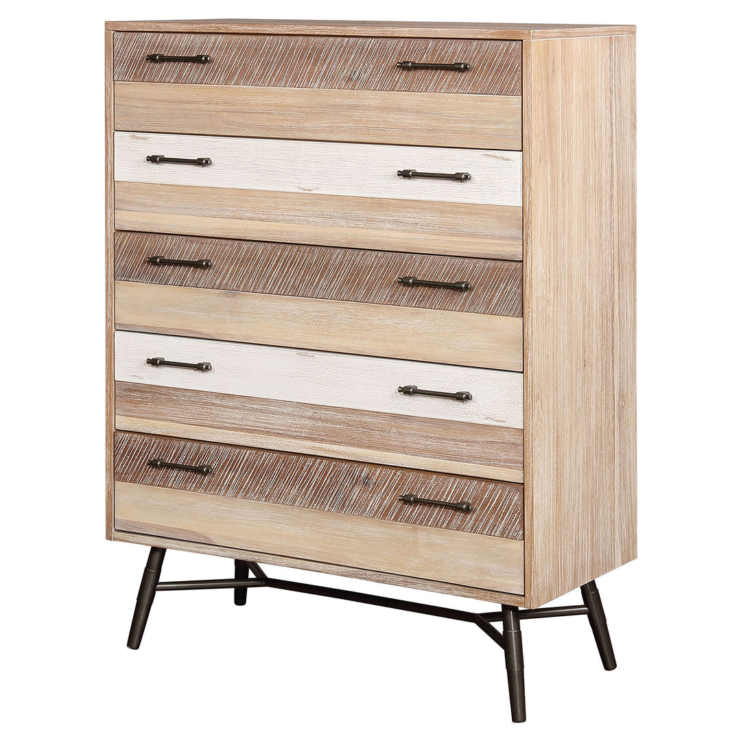 Marlow 5-drawer Bedroom Chest Rough Sawn Multi