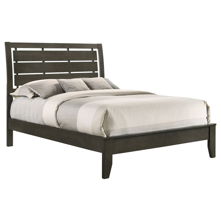 Serenity Wood Full Panel Bed Mod Grey