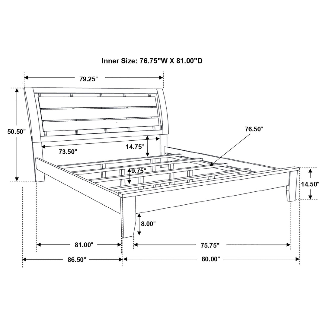 Serenity Wood Eastern King Panel Bed Mod Grey