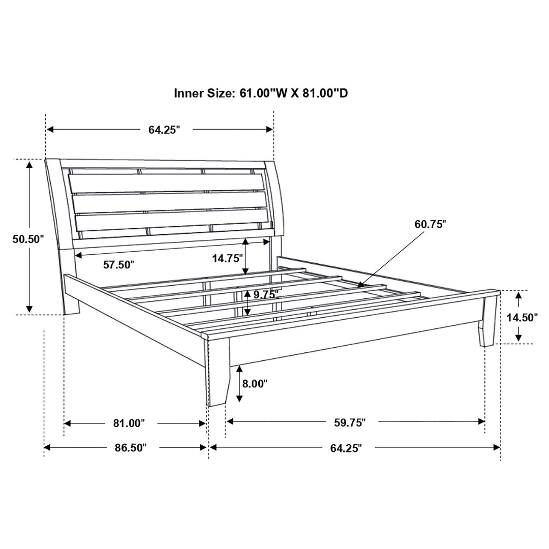 Serenity Wood Queen Panel Bed Mod Grey