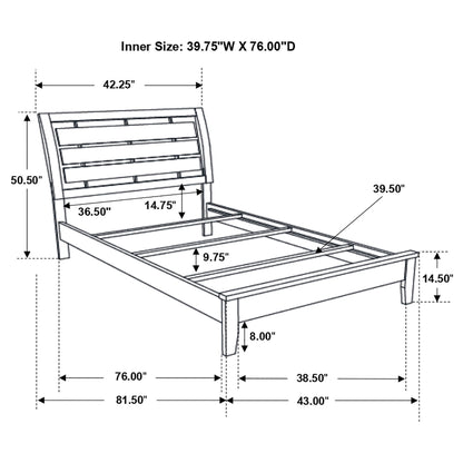 Serenity 4-piece Twin Bedroom Set Mod Grey