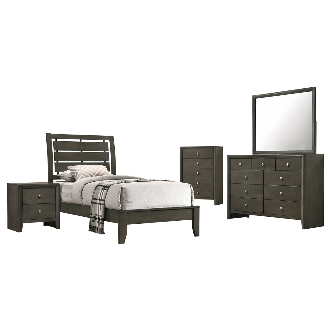 Serenity 5-piece Twin Bedroom Set Mod Grey