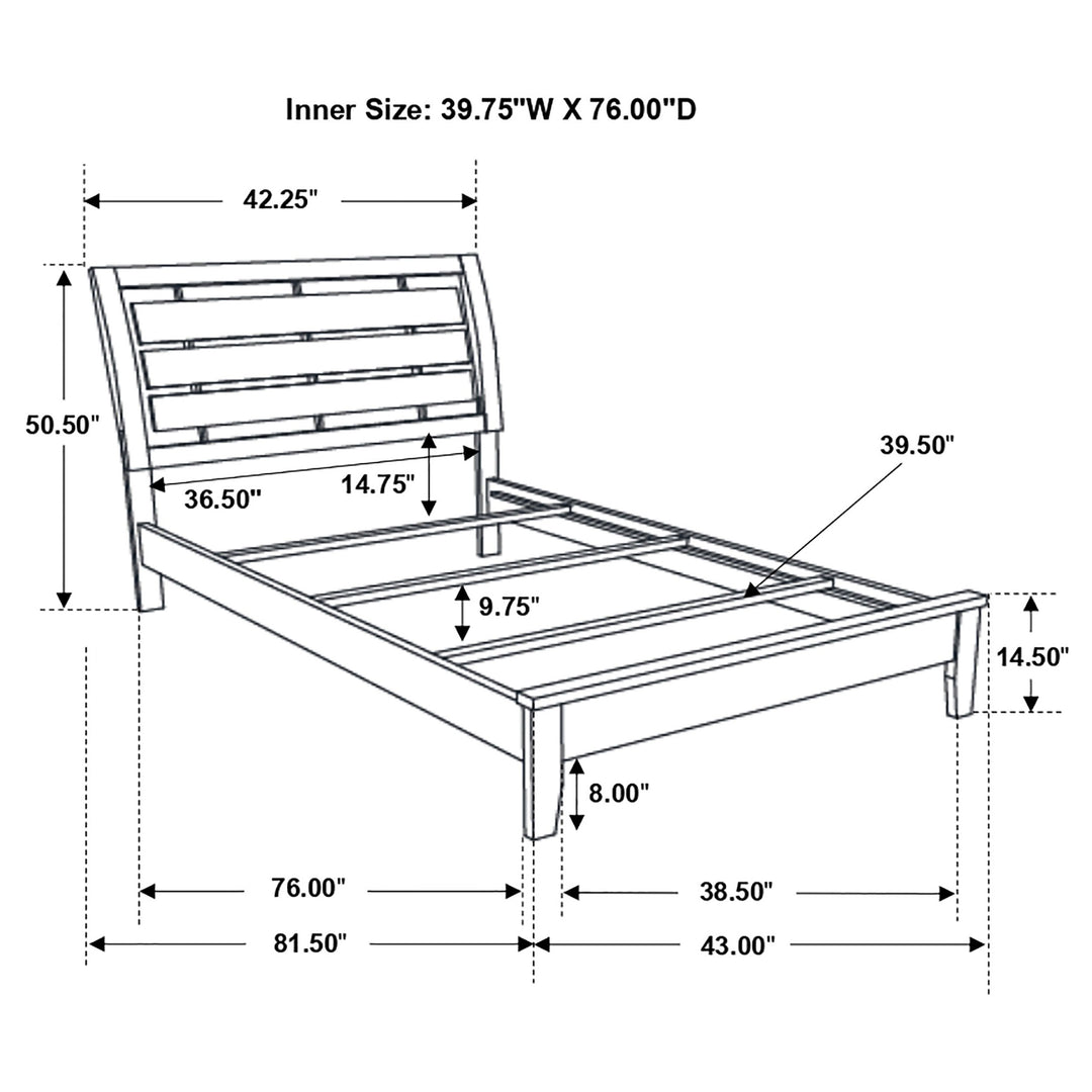 Serenity 5-piece Twin Bedroom Set Mod Grey