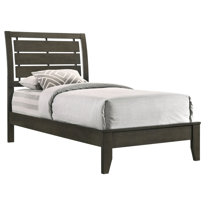 Serenity Wood Twin Panel Bed Mod Grey