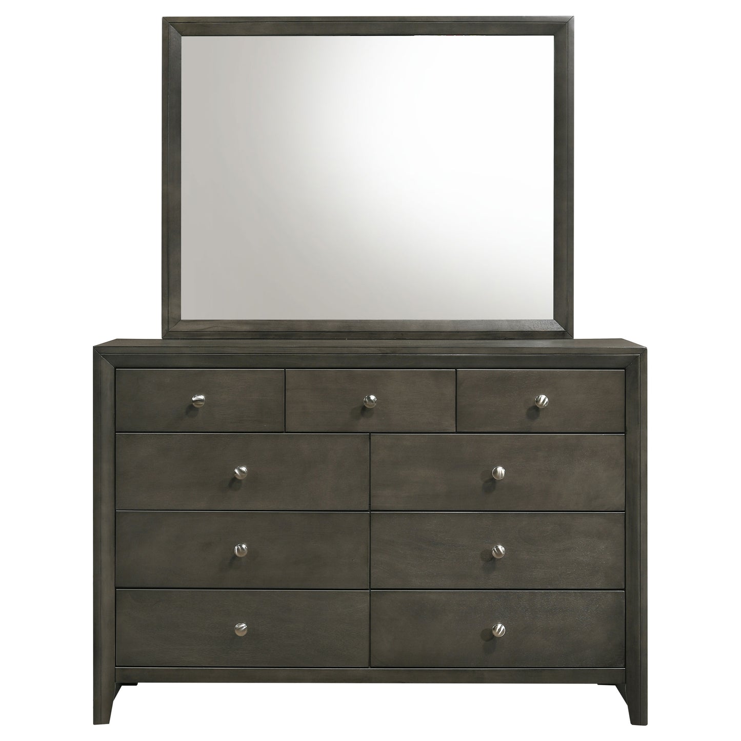 Serenity 9-drawer Dresser with Mirror Mod Grey