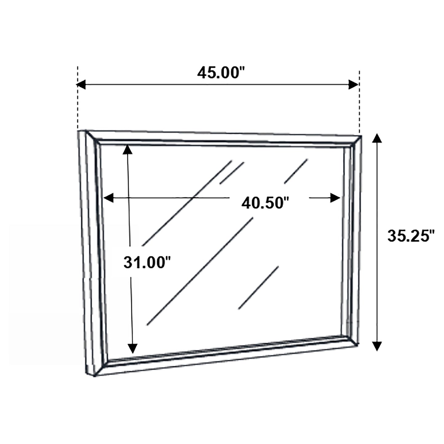 Serenity Dresser Mirror Mod Grey