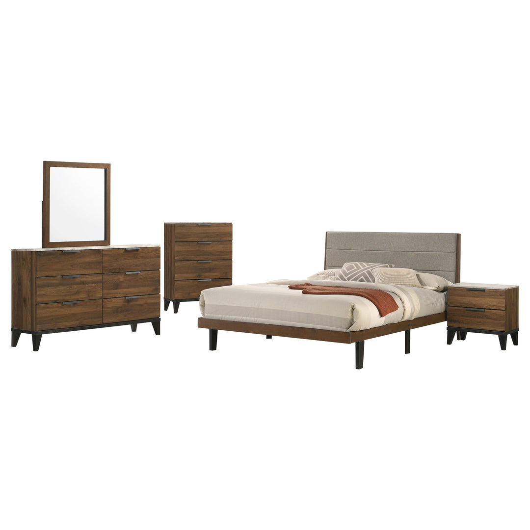 Mays 5-piece Eastern King Bedroom Set Walnut