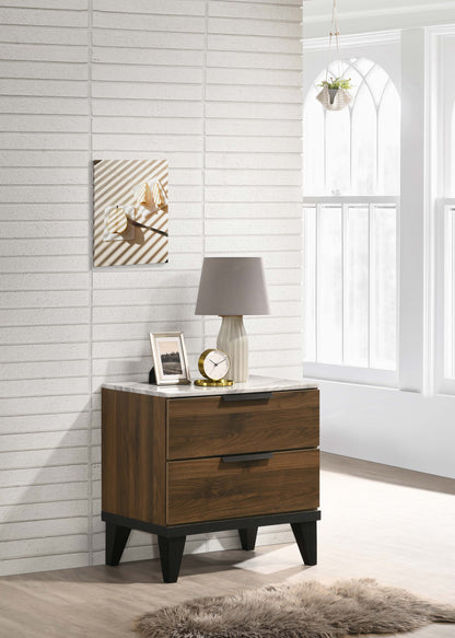 Mays 2-drawer Nightstand Walnut