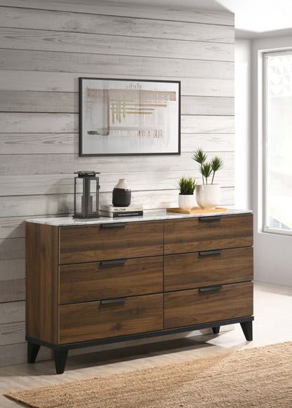 Mays 6-drawer Dresser Walnut