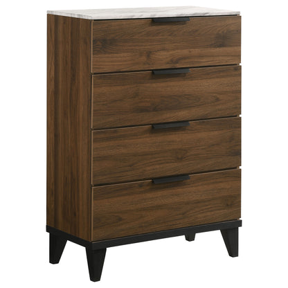 Mays 4-drawer Bedroom Chest Walnut