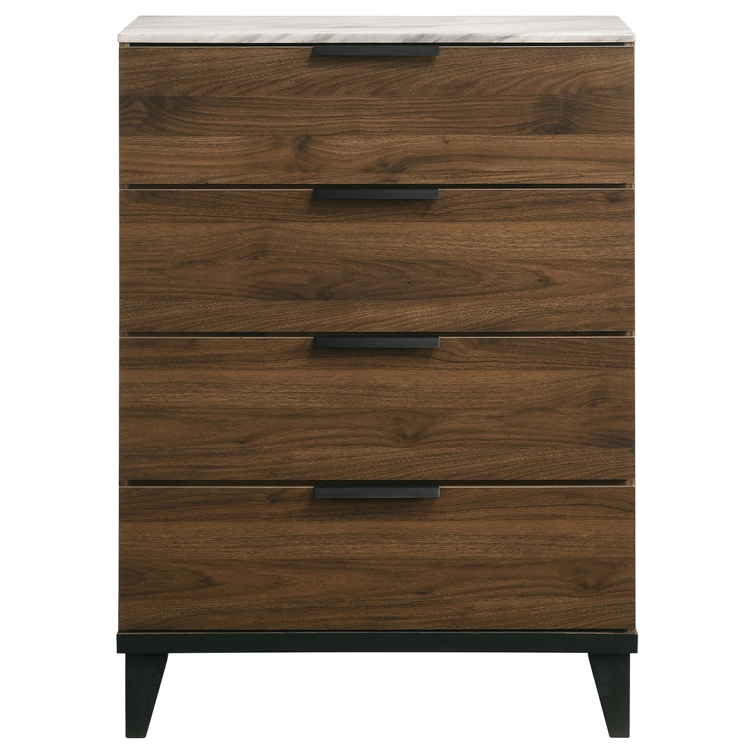 Mays 4-drawer Bedroom Chest Walnut