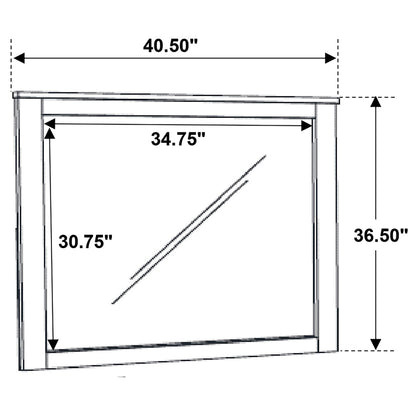 Woodmont Dresser Mirror Rustic Golden Brown