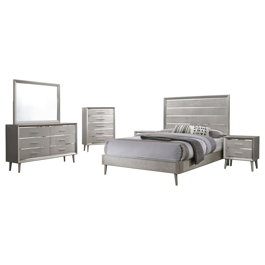 Ramon 5-piece Queen Bedroom Set Metallic Sterling