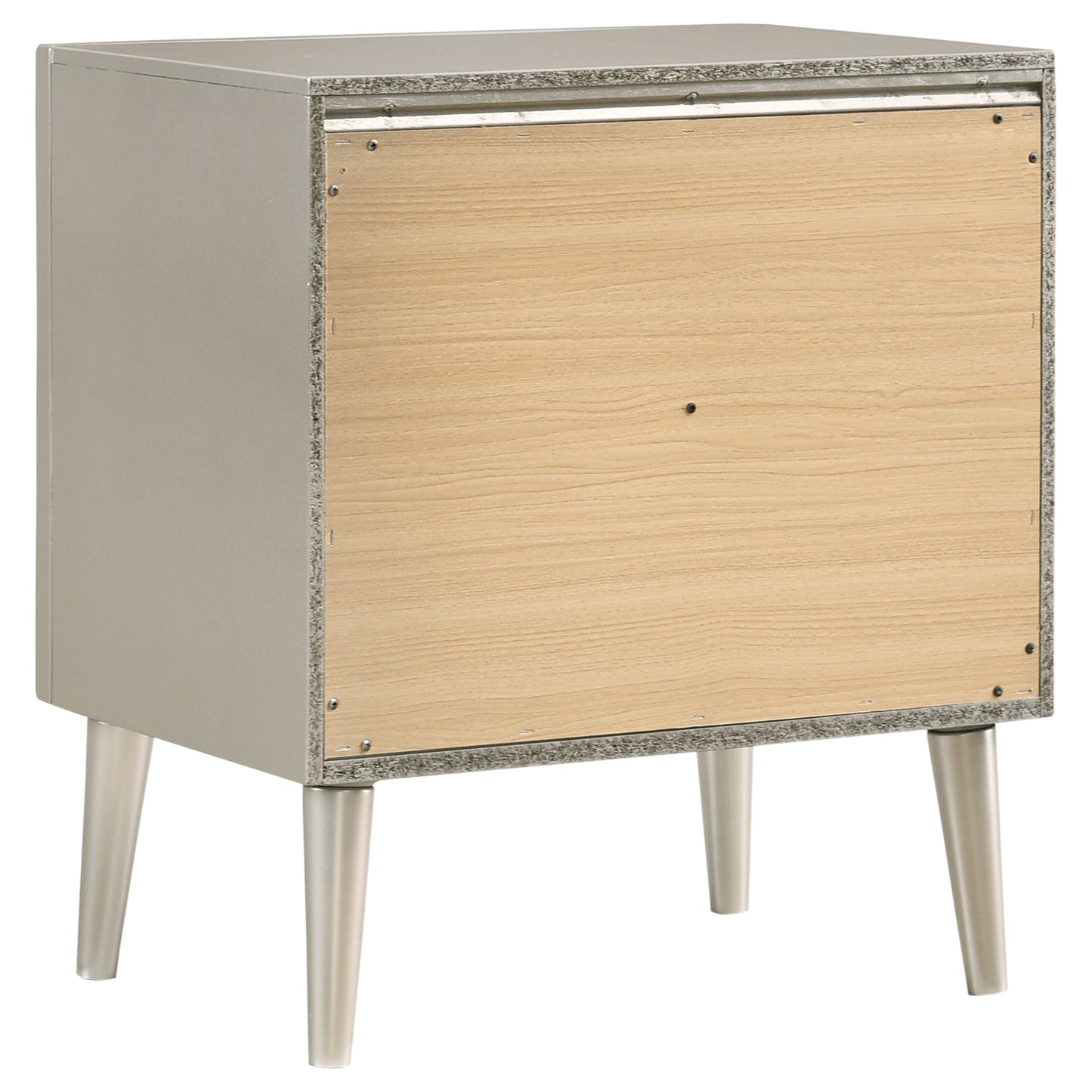 Ramon 2-drawer Nightstand Metallic Sterling