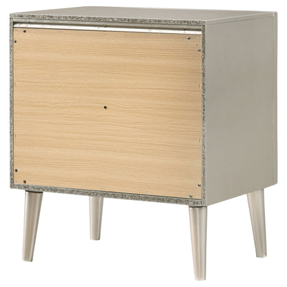 Ramon 2-drawer Nightstand Metallic Sterling