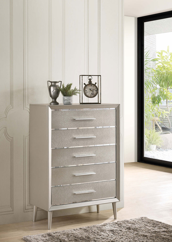 Ramon 5-drawer Bedroom Chest Metallic Sterling