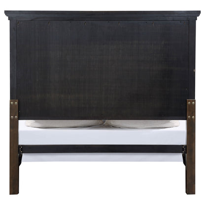 Bennington Wood Eastern King Panel Bed Acacia Brown