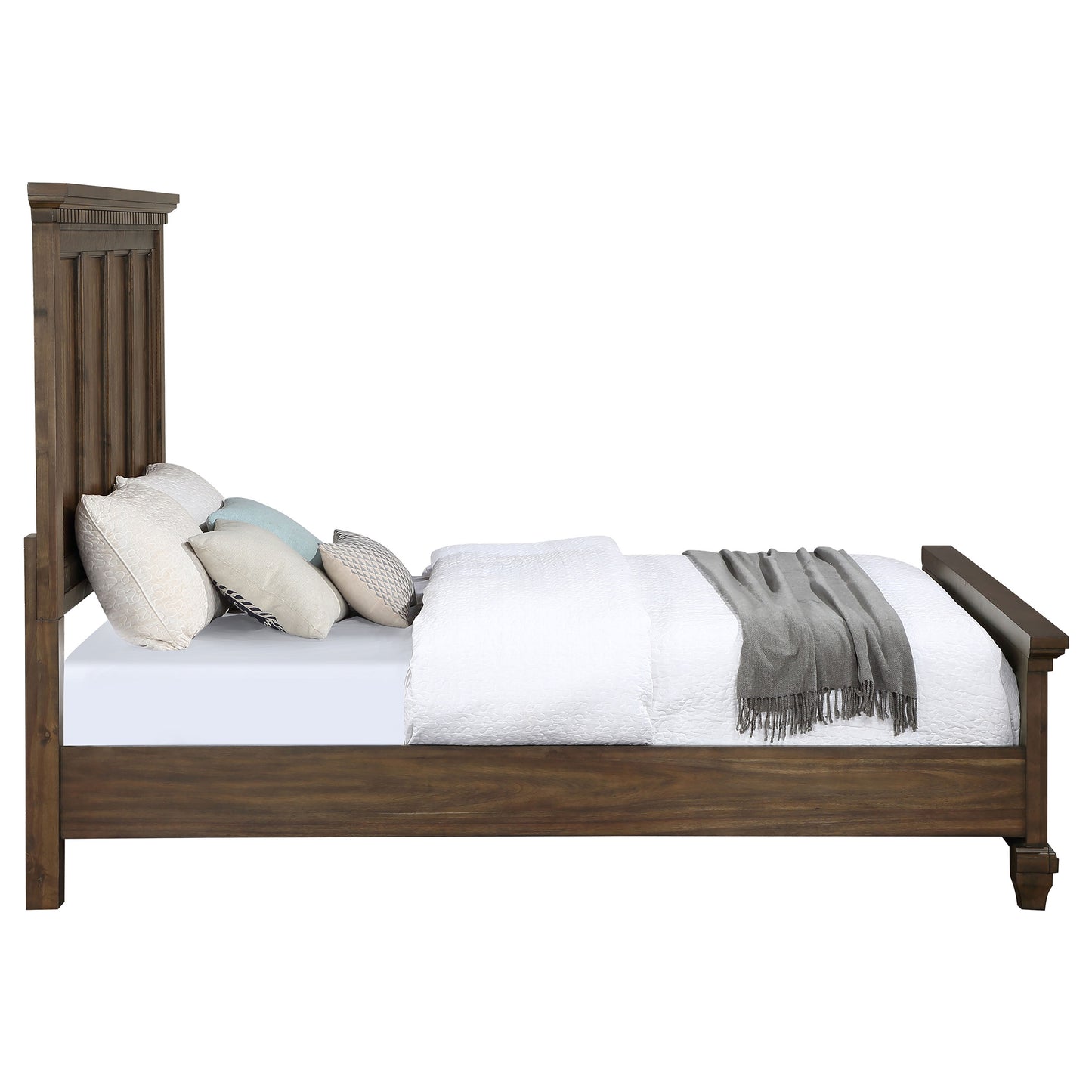 Bennington Wood Eastern King Panel Bed Acacia Brown