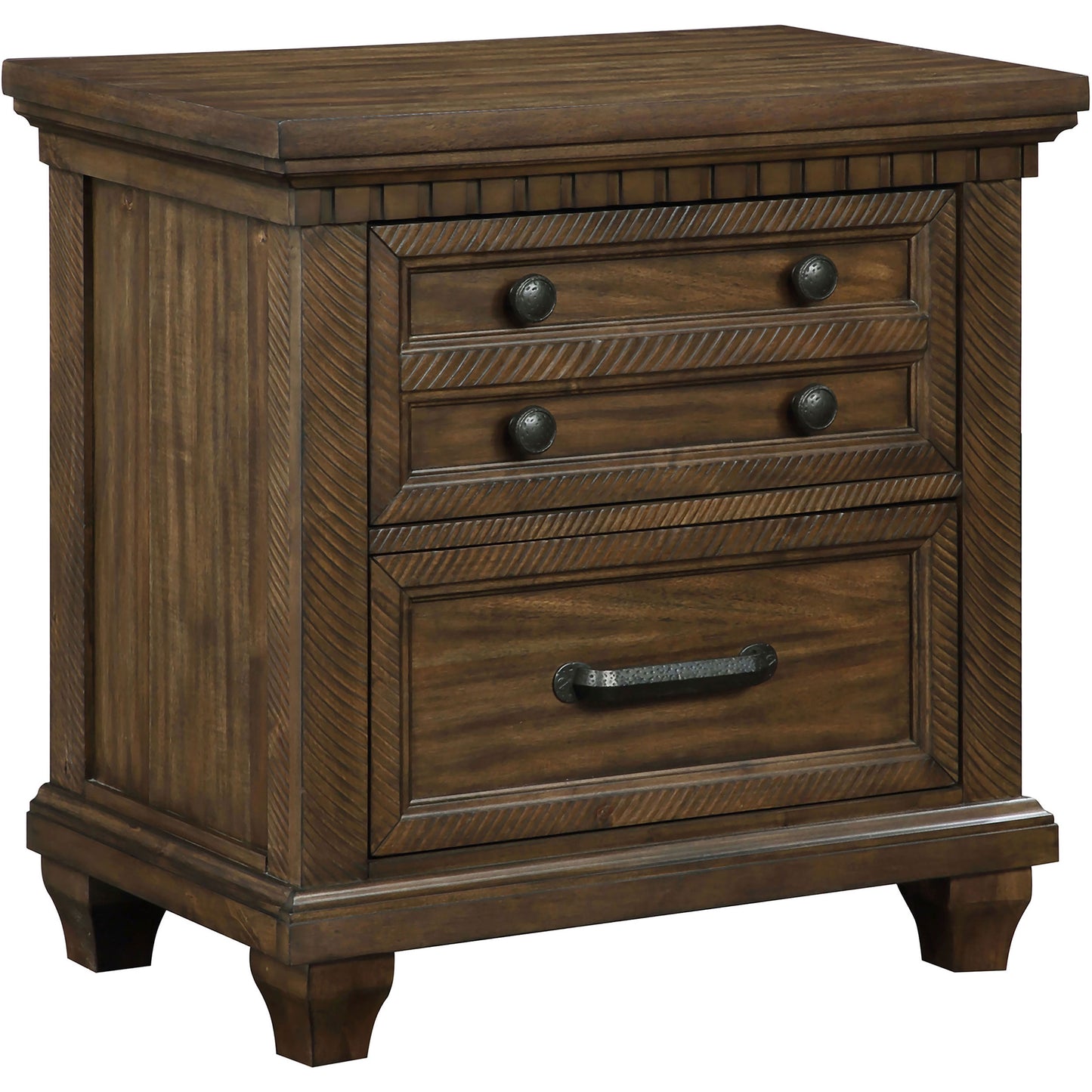 Bennington 2-drawer Nightstand Acacia Brown