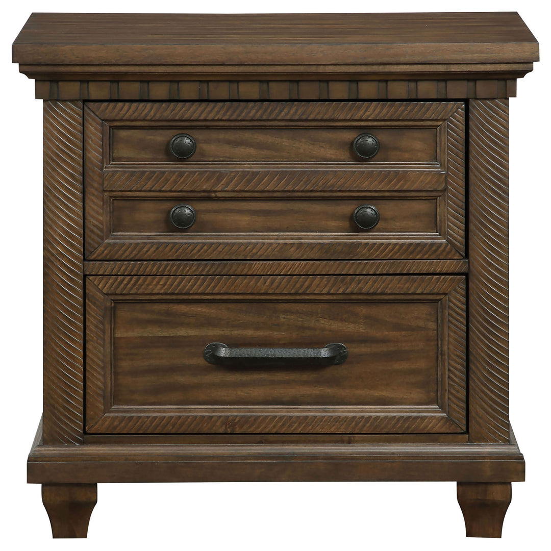 Bennington 2-drawer Nightstand Acacia Brown