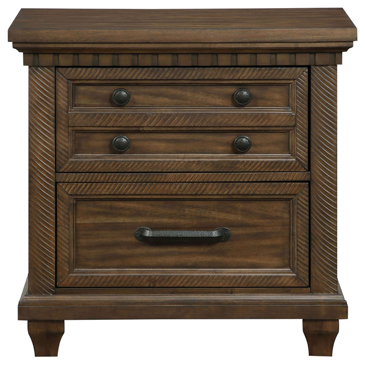 Bennington 2-drawer Nightstand Acacia Brown