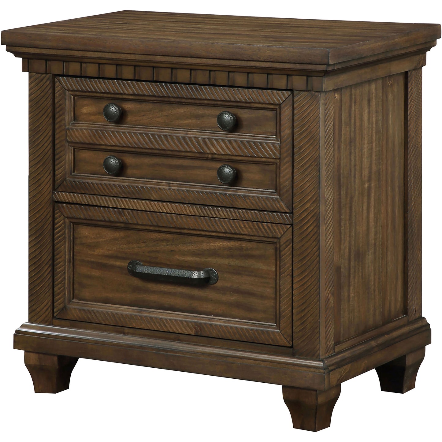 Bennington 2-drawer Nightstand Acacia Brown