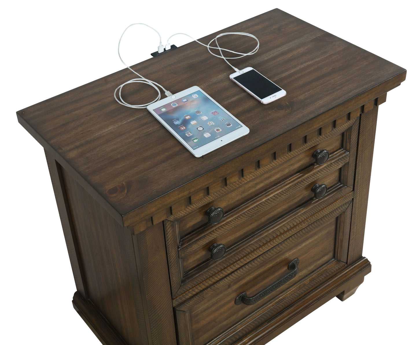 Bennington 2-drawer Nightstand Acacia Brown