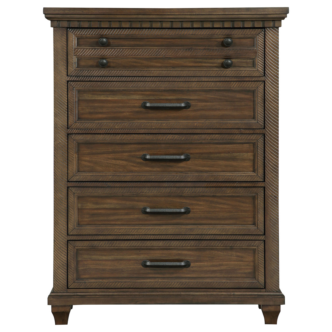 Bennington 5-drawer Bedroom Chest Acacia Brown