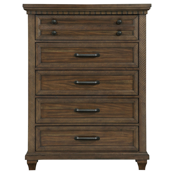 Bennington 5-drawer Bedroom Chest Acacia Brown