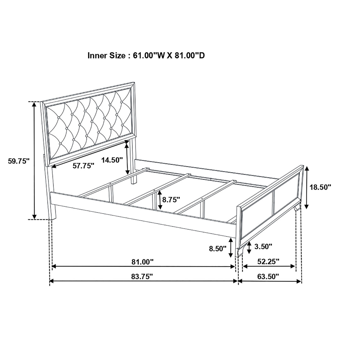 Salford 4-piece Queen Bedroom Set Metallic Sterling